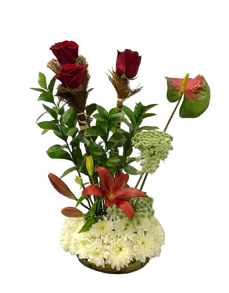 Red & White Garden Tower